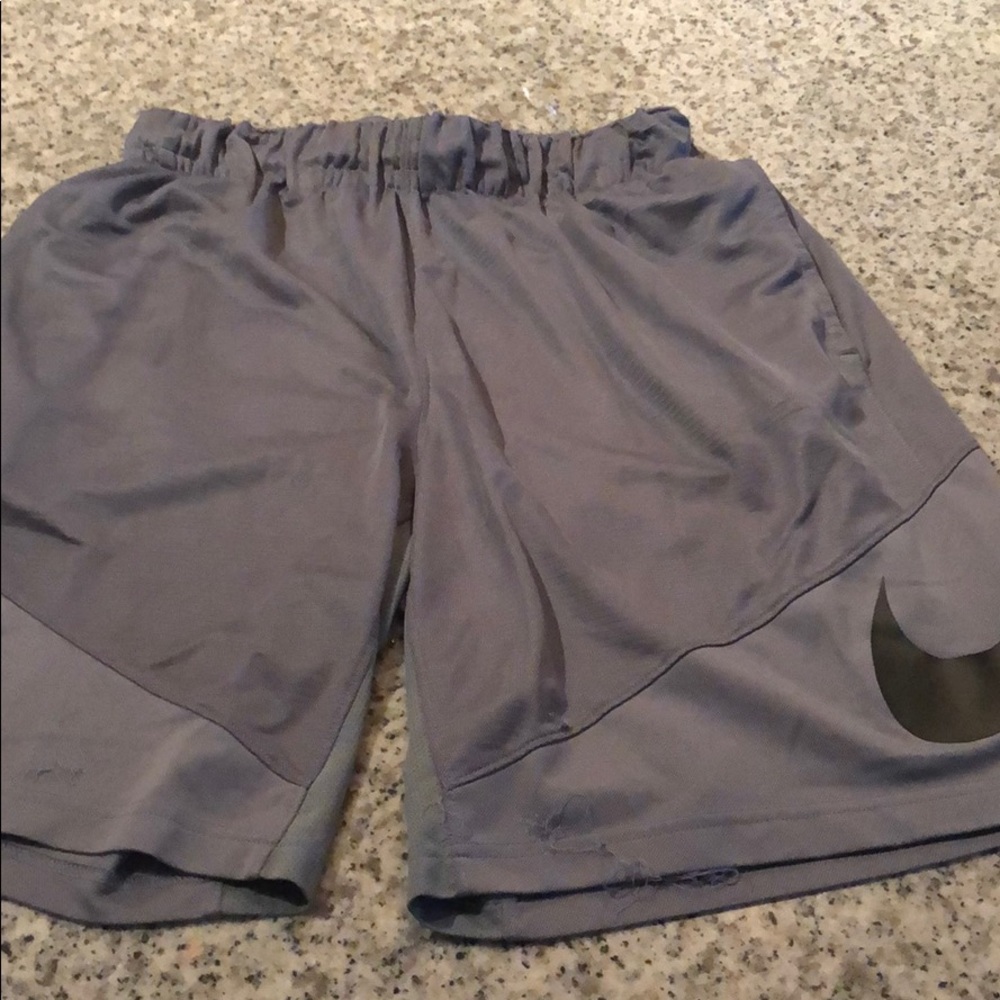 Nike - Grey Shorts - Black Monogram Nike Symbol